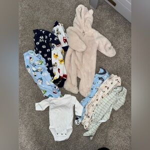 0-3mo onesies & snowsuit